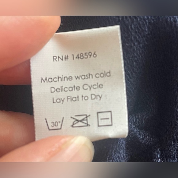 New Universal Standard Rachele Lounge Robe Blue Piping Women Size 4XS - Picture 12 of 13